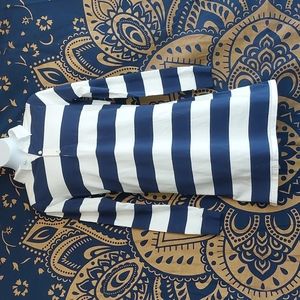 Navy White Rugby Stripe Crewcuts J Crew Polo Dress Girls XL 14 16